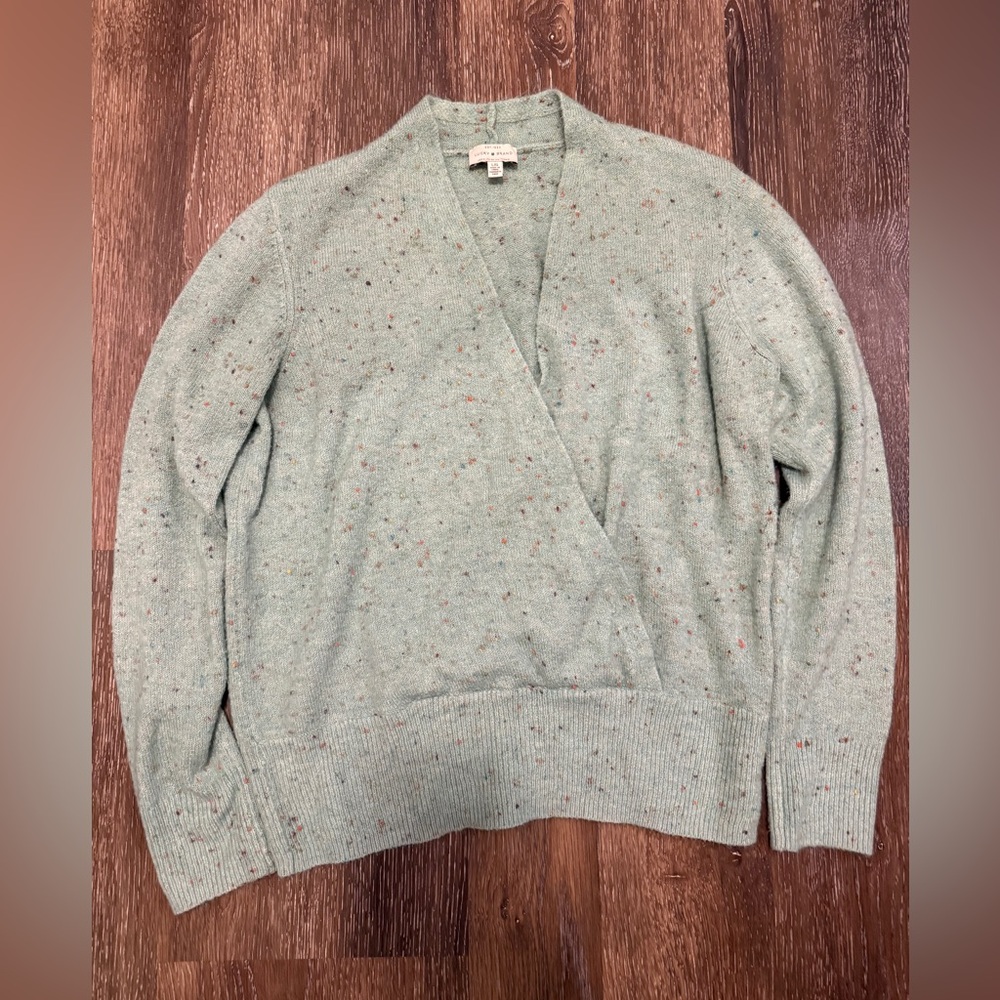 Lucky Brand Women’s Light Green Speckled Sweater